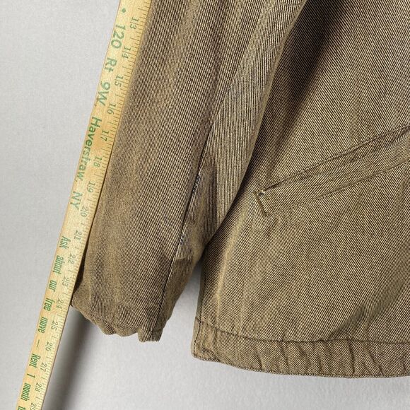 DOUBLE RRL RALPH LAUREN Jacket Mens M Barn Chore Flannel Lined Full Zip Brown - Picture 11 of 16